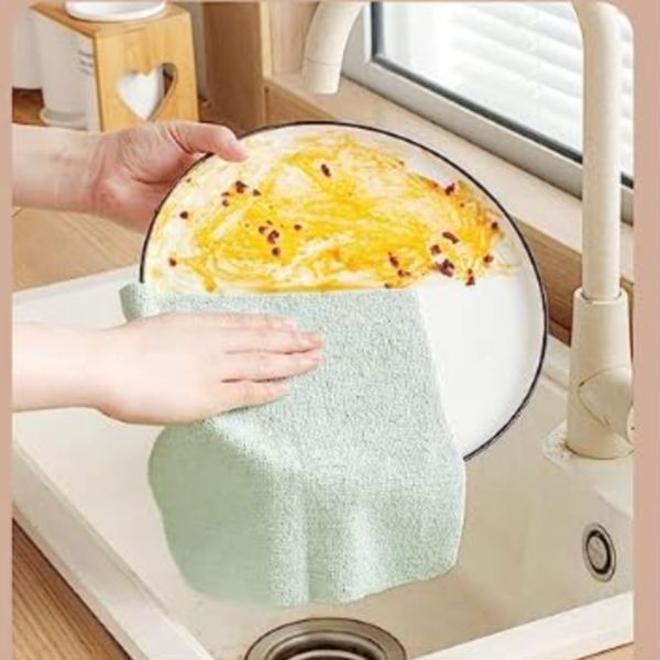 Reusable Microfiber Absorbent Cleaning Cloths