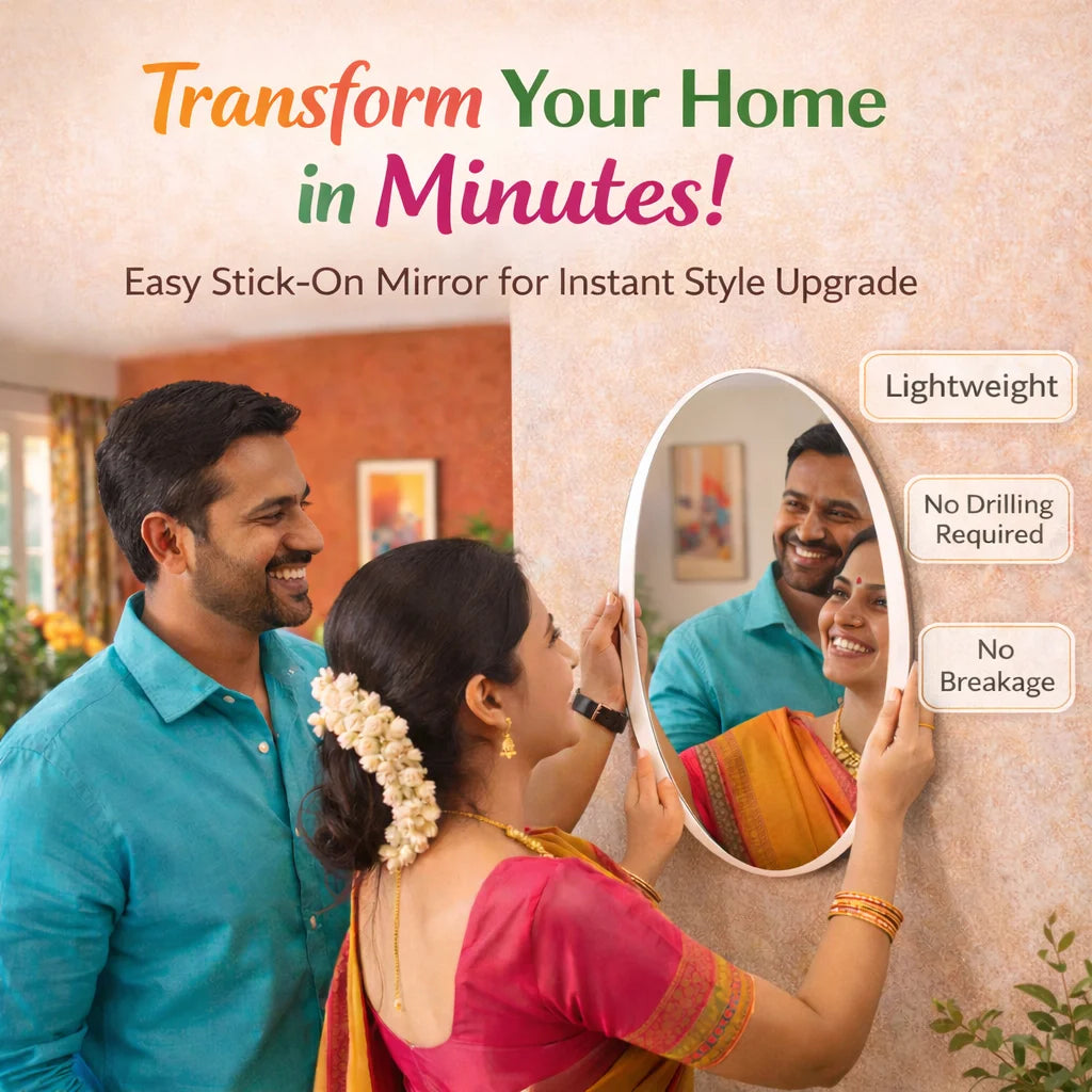 Unbreakable Stick-On Wall Mirror