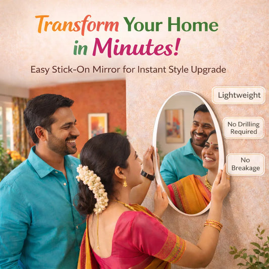 Unbreakable Stick-On Wall Mirror