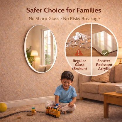 Unbreakable Stick-On Wall Mirror