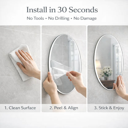 Unbreakable Stick-On Wall Mirror