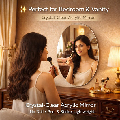 Unbreakable Stick-On Wall Mirror