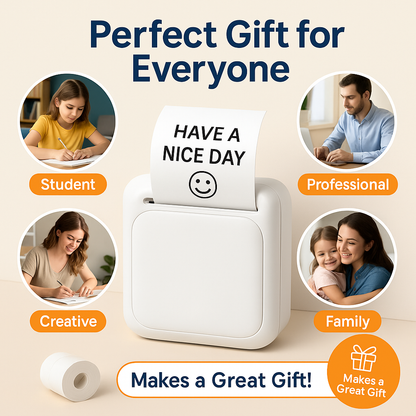 Mini Wireless Printer (Free 2 Paper Rolls)