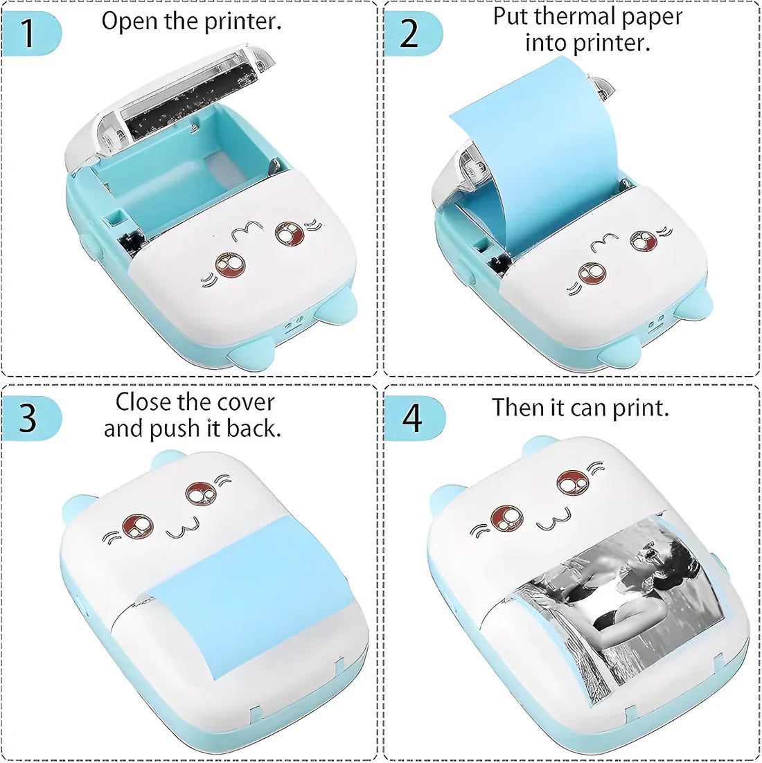 Mini Wireless Printer (Free 2 Paper Rolls)